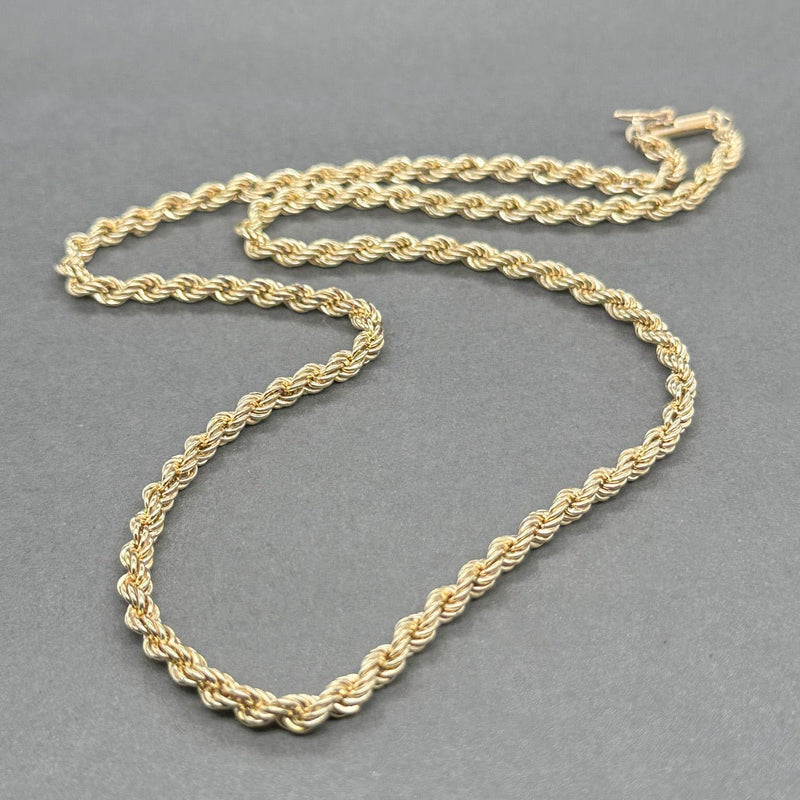 Estate 14K Y Gold Hollow 3.70mm 18” Rope Chain - Walter Bauman Jewelers