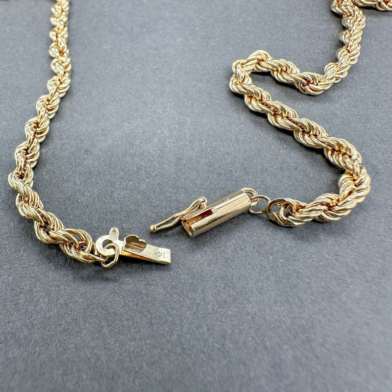 Estate 14K Y Gold Hollow 3.70mm 18” Rope Chain - Walter Bauman Jewelers