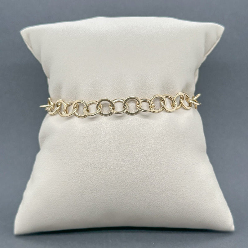 Estate 14K Y Gold Hollow Link Bracelet - Walter Bauman Jewelers