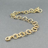 Estate 14K Y Gold Hollow Link Bracelet - Walter Bauman Jewelers