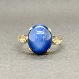 Estate 14K Y Gold Lab-Created Star Sapphire Ring - Walter Bauman Jewelers