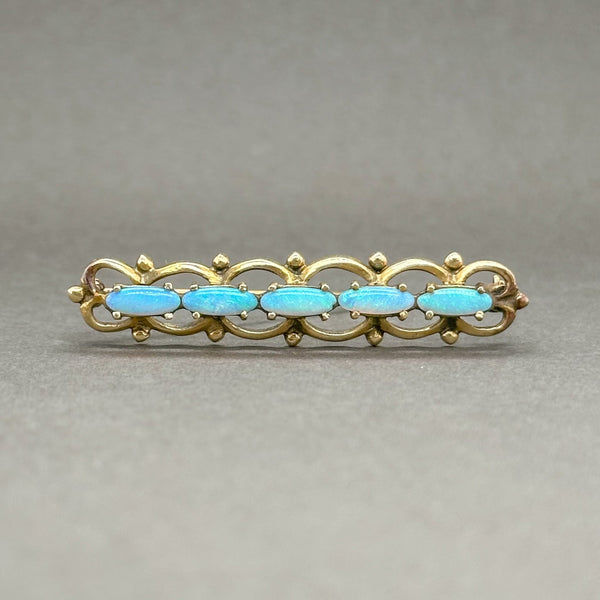 Estate 14K Y Gold Opal Pin - Walter Bauman Jewelers