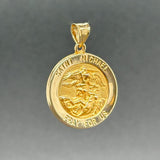 Estate 14K Y Gold Saint Michael Medal Pendant - Walter Bauman Jewelers