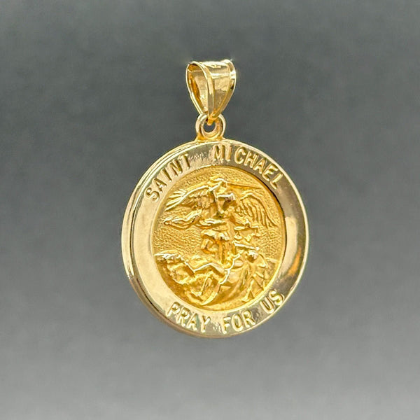 Estate 14K Y Gold Saint Michael Medal Pendant - Walter Bauman Jewelers