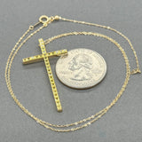 Estate 18K R Gold 1.24ctw Lab Yellow Sapphire Cross Pendant - Walter Bauman Jewelers