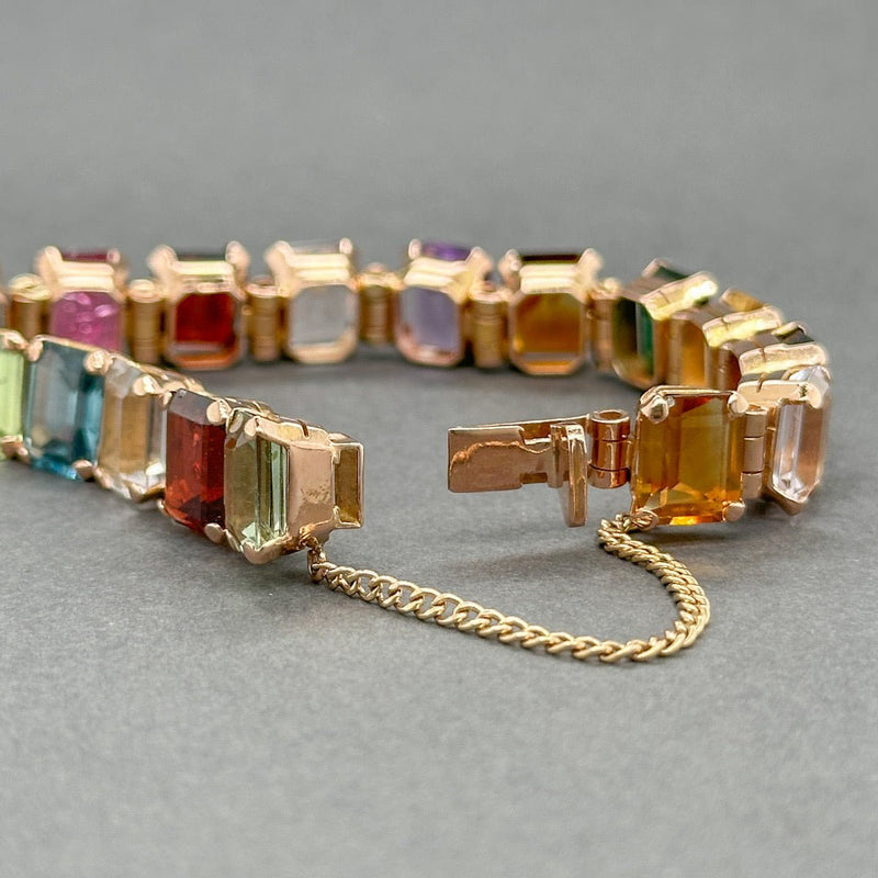 Estate 18K R Gold 45.53ctw Multi - Gemstone Bracelet - Walter Bauman Jewelers