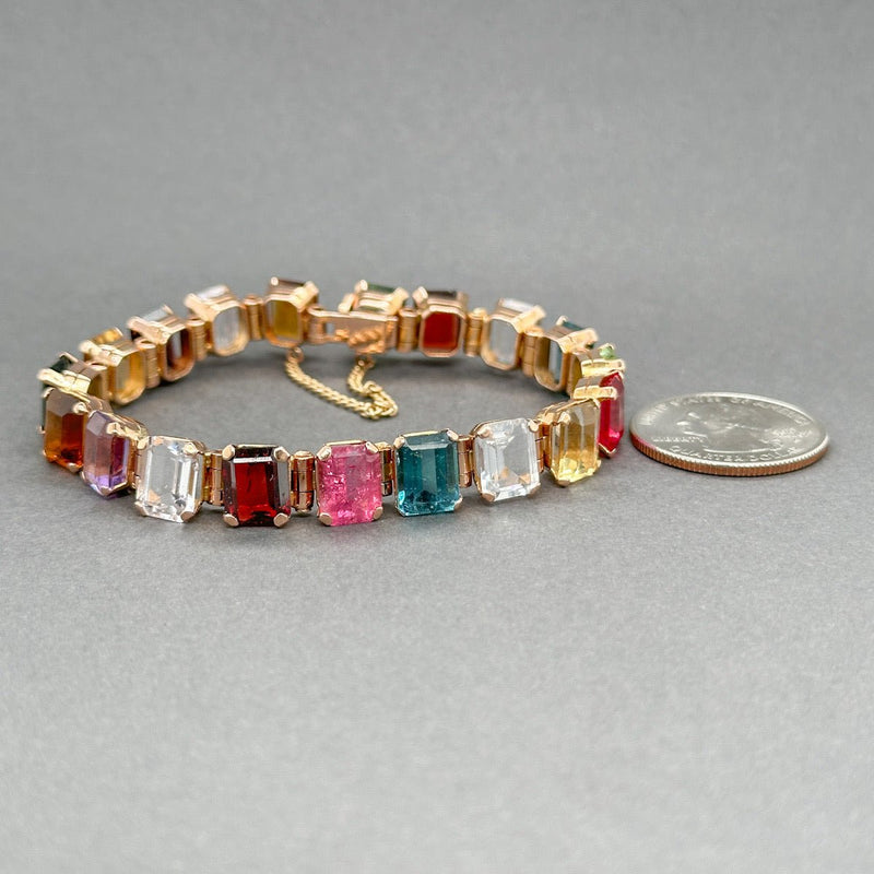 Estate 18K R Gold 45.53ctw Multi - Gemstone Bracelet - Walter Bauman Jewelers