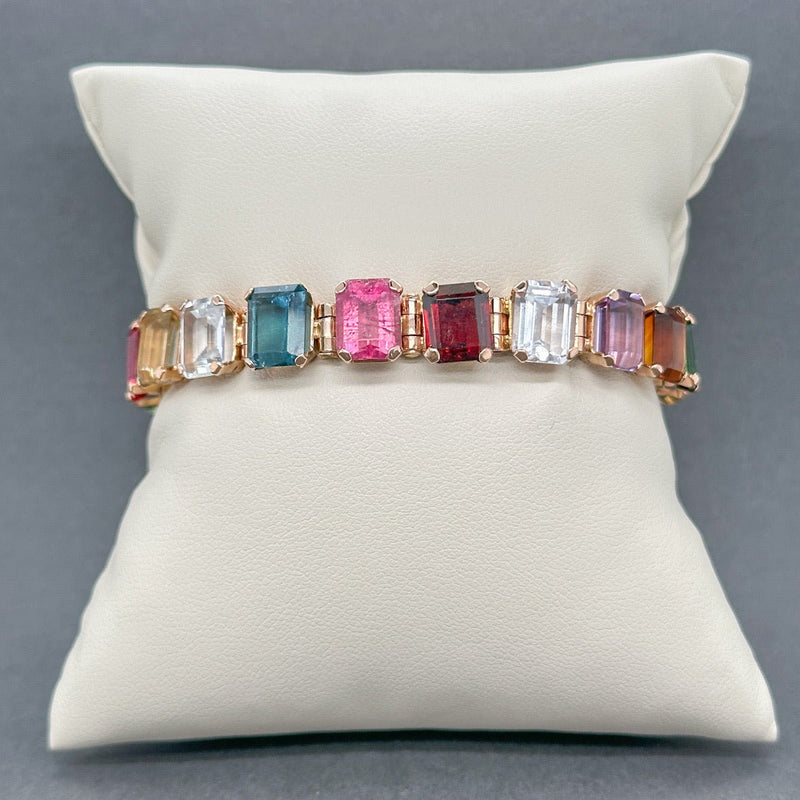 Estate 18K R Gold 45.53ctw Multi - Gemstone Bracelet - Walter Bauman Jewelers