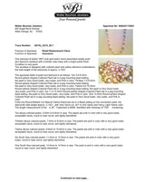 Estate 18K R Gold Pink Akoya & South Sea Pearl & 2.14ctw Fancy Yellow/SI1-2 Diamond Necklace - Walter Bauman Jewelers