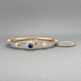 Estate 18K R Gold Victorian 0.94ct Sapphire & Diamond Bracelet - Walter Bauman Jewelers