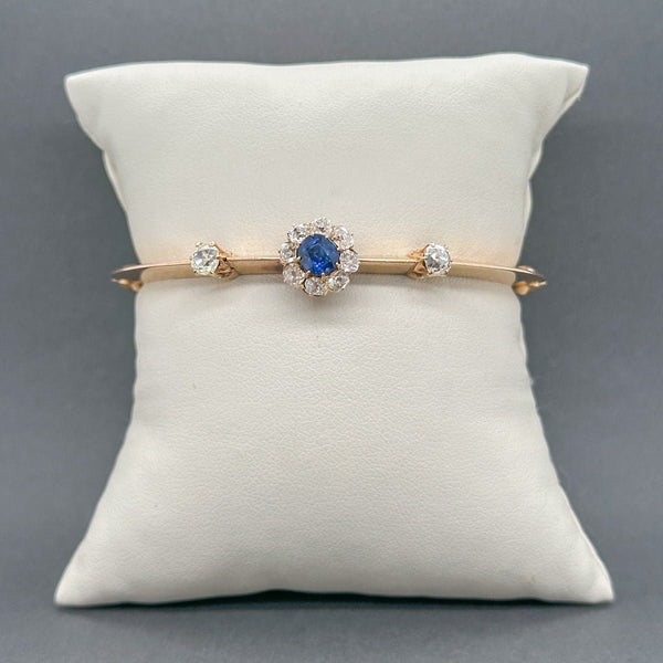 Estate 18K R Gold Victorian 0.94ct Sapphire & Diamond Bracelet - Walter Bauman Jewelers