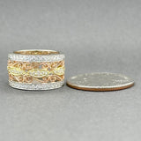 Estate 18K Tri Color Gold 1.19ctw G - J/VS2 - SI2 Diamond Filigree Ring - Walter Bauman Jewelers