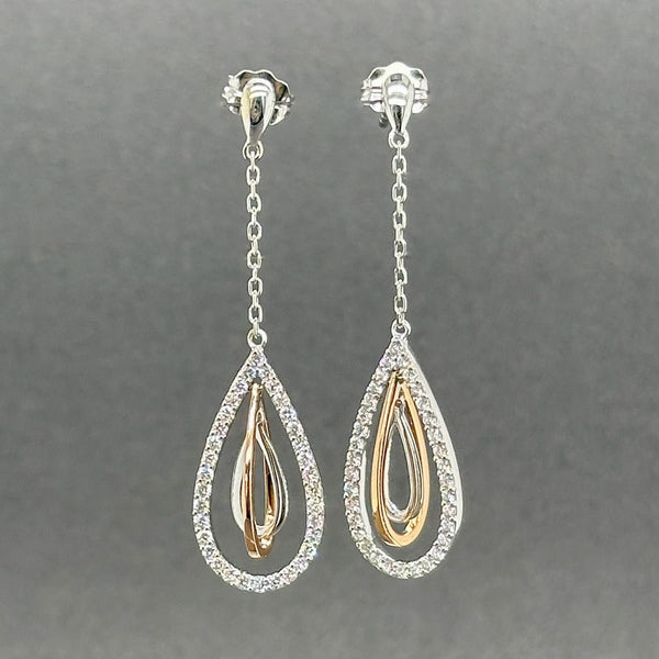 Estate 18K TT Gold 0.25ctw G - H/VS2 - SI1 Diamond Dangle Earrings - Walter Bauman Jewelers