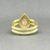 Estate 18K TT Gold 0.58ctw G-H/SI1 Diamond Pear Cocktail Ring - Walter Bauman Jewelers