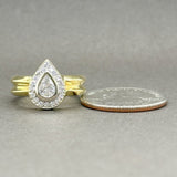 Estate 18K TT Gold 0.58ctw G-H/SI1 Diamond Pear Cocktail Ring - Walter Bauman Jewelers