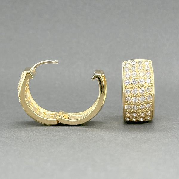 Estate 18K TT Gold 0.76ctw H - I/SI1 - 2 Diamond Hoop Earrings - Walter Bauman Jewelers