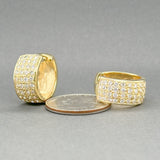 Estate 18K TT Gold 0.76ctw H - I/SI1 - 2 Diamond Hoop Earrings - Walter Bauman Jewelers