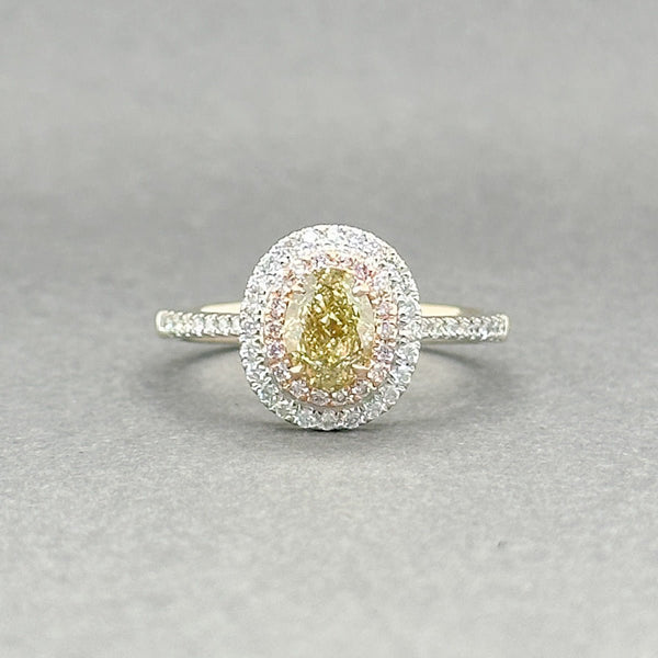 Estate 18K TT Gold 1.14ctw Yellow - Pink - G - H/SI1 - 2 Diamond Ring - Walter Bauman Jewelers