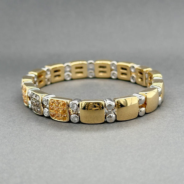 Estate 18K TT Gold 1.35ctw Sapphire & 1.40ctw Diamond Bracelet - Walter Bauman Jewelers