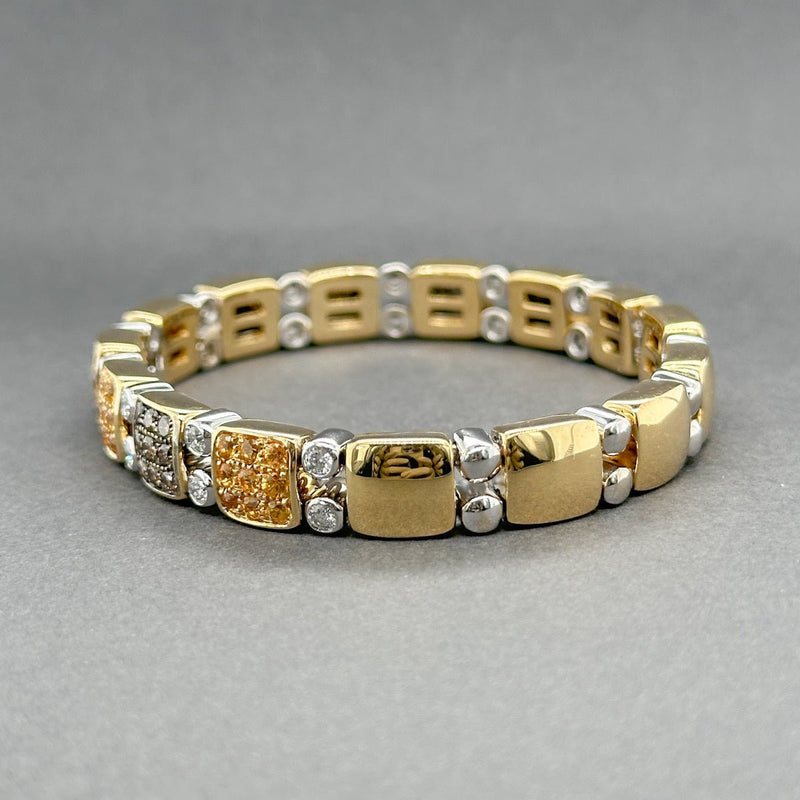 Estate 18K TT Gold 1.35ctw Sapphire & 1.40ctw Diamond Bracelet - Walter Bauman Jewelers