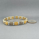 Estate 18K TT Gold 1.35ctw Sapphire & 1.40ctw Diamond Bracelet - Walter Bauman Jewelers