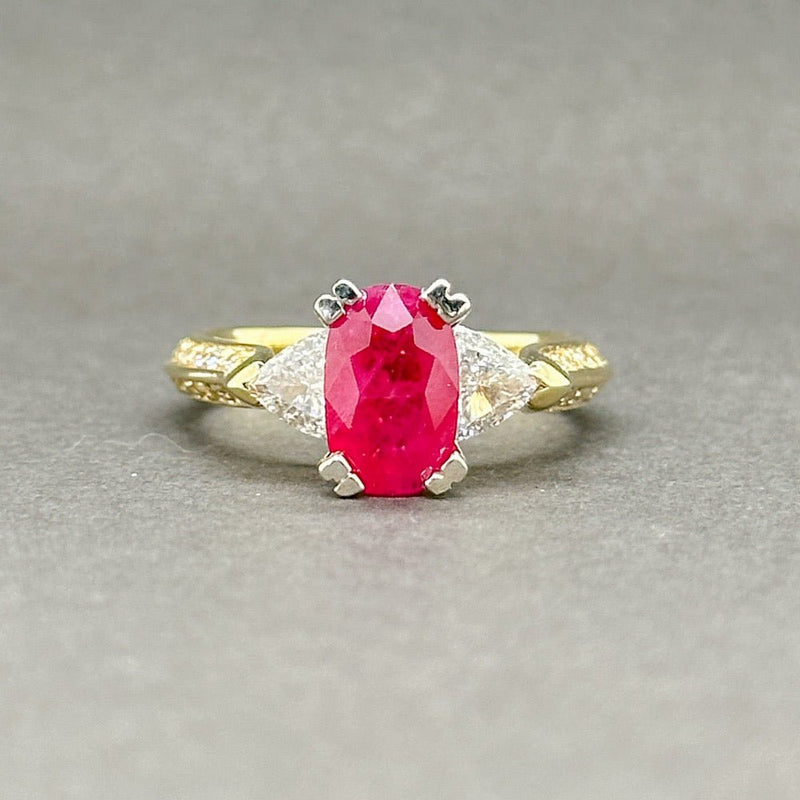 Estate 18K TT Gold 1.72ct Ruby & 1.33ctw H-J/SI1-2 Diamond Ring - Walter Bauman Jewelers