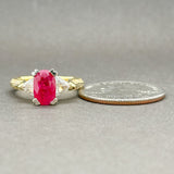 Estate 18K TT Gold 1.72ct Ruby & 1.33ctw H-J/SI1-2 Diamond Ring - Walter Bauman Jewelers