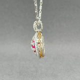 Estate 18K TT Gold 2.21ctw Ruby & 0.72ctw Diamond Pendant - Walter Bauman Jewelers