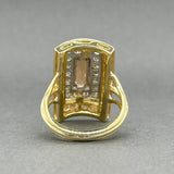 Estate 18K TT Gold 3.12ct Imperial Topaz & 1.54ctw G-H/VS1-2 Diamond Cocktail Ring - Walter Bauman Jewelers