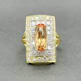 Estate 18K TT Gold 3.12ct Imperial Topaz & 1.54ctw G-H/VS1-2 Diamond Cocktail Ring - Walter Bauman Jewelers