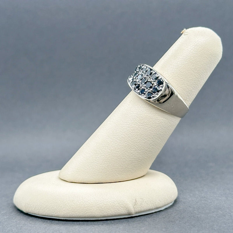 Estate 18K W Gold 0.70ctw Black & G - H/SI1 - I3 Diamond Crossover Ring - Walter Bauman Jewelers