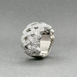 Estate 18K W Gold 0.78ctw G/VS2 - SI1 Diamond Weave Ring - Walter Bauman Jewelers