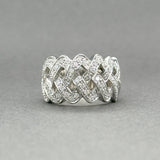 Estate 18K W Gold 0.78ctw G/VS2 - SI1 Diamond Weave Ring - Walter Bauman Jewelers