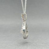 Estate 18K W Gold 0.80ctw G - H/VS1 - SI2 Diamond Cluster Pendant - Walter Bauman Jewelers