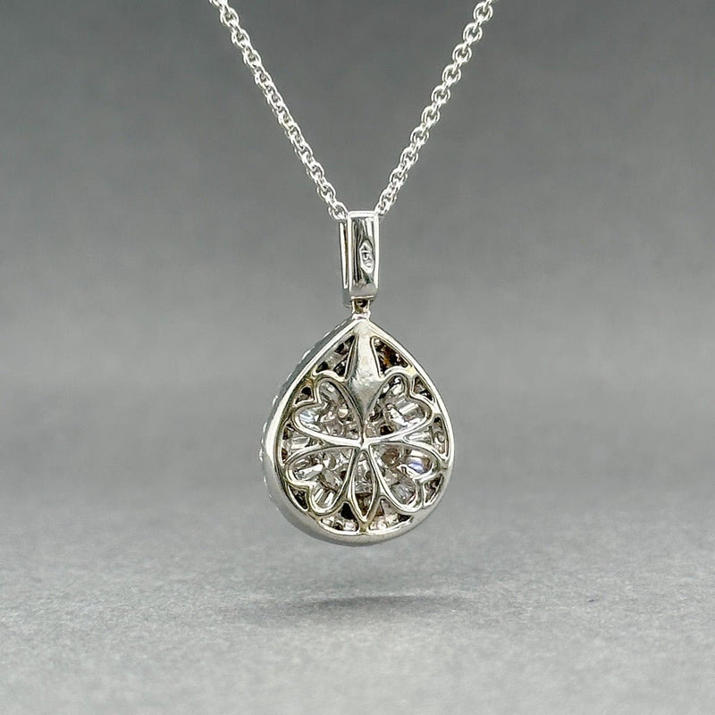 Estate 18K W Gold 0.80ctw G - H/VS1 - SI2 Diamond Cluster Pendant - Walter Bauman Jewelers