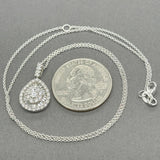 Estate 18K W Gold 0.80ctw G - H/VS1 - SI2 Diamond Cluster Pendant - Walter Bauman Jewelers