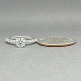 Estate 18K W Gold 0.91ctw G - H/VS1 - SI1 Diamond Eng. Ring - Walter Bauman Jewelers