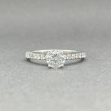 Estate 18K W Gold 0.91ctw G - H/VS1 - SI1 Diamond Eng. Ring - Walter Bauman Jewelers