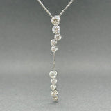 Estate 18K W Gold 1.00ctw G - H/SI1 - 2 Diamond Adjustable Journey Necklace - Walter Bauman Jewelers