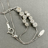 Estate 18K W Gold 1.00ctw G - H/SI1 - 2 Diamond Adjustable Journey Necklace - Walter Bauman Jewelers