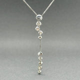 Estate 18K W Gold 1.00ctw G - H/SI1 - 2 Diamond Adjustable Journey Necklace - Walter Bauman Jewelers