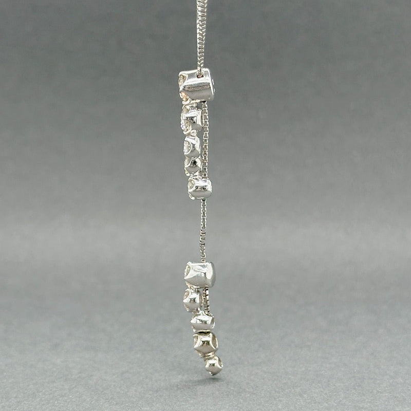 Estate 18K W Gold 1.00ctw G - H/SI1 - 2 Diamond Adjustable Journey Necklace - Walter Bauman Jewelers