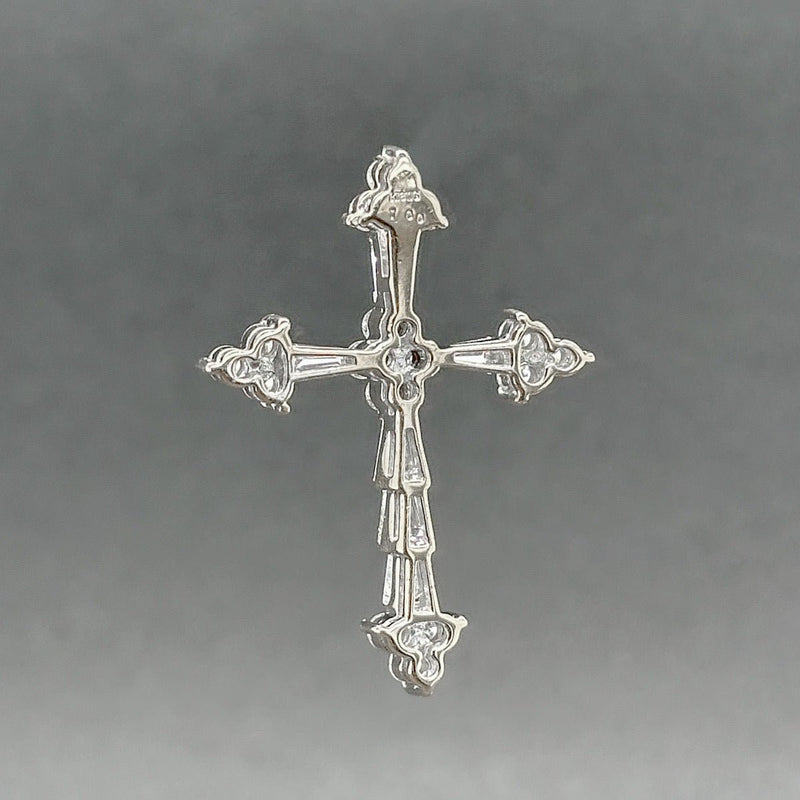 Estate 18K W Gold 1.00ctw G - H/VS2 - SI2 Diamond Cross Pendant - Walter Bauman Jewelers