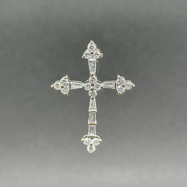 Estate 18K W Gold 1.00ctw G - H/VS2 - SI2 Diamond Cross Pendant - Walter Bauman Jewelers