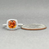 Estate 18K W Gold 1.56ct Citrine & 0.37ctw H/SI1 - 2 Diamond Ring - Walter Bauman Jewelers