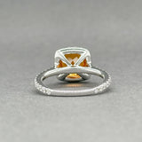 Estate 18K W Gold 1.56ct Citrine & 0.37ctw H/SI1 - 2 Diamond Ring - Walter Bauman Jewelers