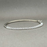 Estate 18K W Gold 1.61ctw G-H/SI1 Diamond Bangle Bracelet - Walter Bauman Jewelers