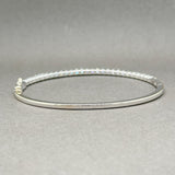 Estate 18K W Gold 1.61ctw G-H/SI1 Diamond Bangle Bracelet - Walter Bauman Jewelers