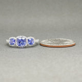 Estate 18K W Gold 1.63ctw Tanzanite & 0.21ctw H/SI2 - I1 Diamond Ring - Walter Bauman Jewelers