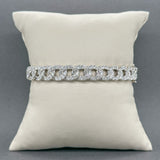 Estate 18K W Gold 1.79ctw G - H/SI1 - 2 Diamond Chain Bangle Bracelet - Walter Bauman Jewelers